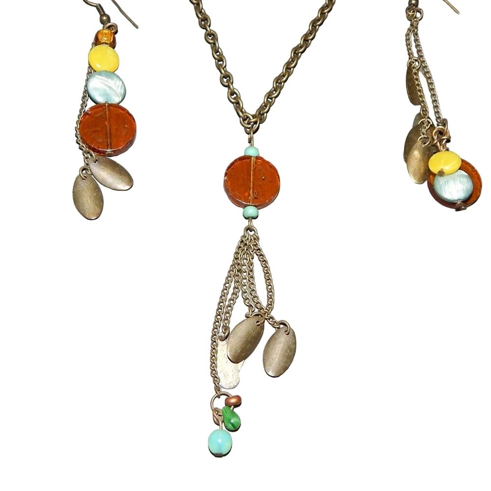 BoHo Tassel Necklace & Earrings  Set